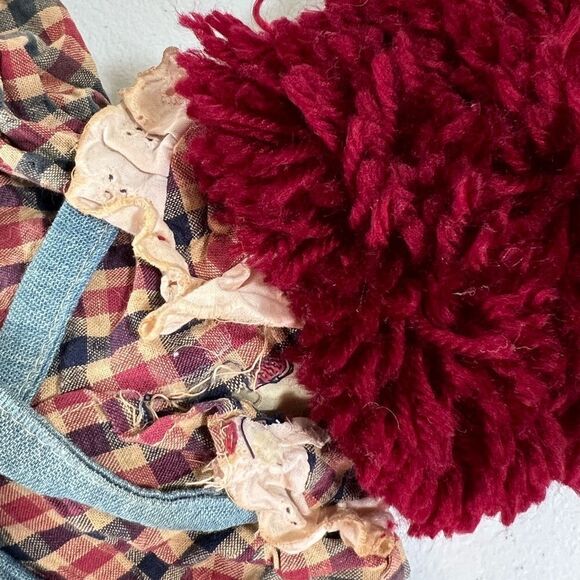 3PC Vintage Raggedy Ann & Andy Primitive Fabric Dolls  (Set of 3) - Picture 11 of 16